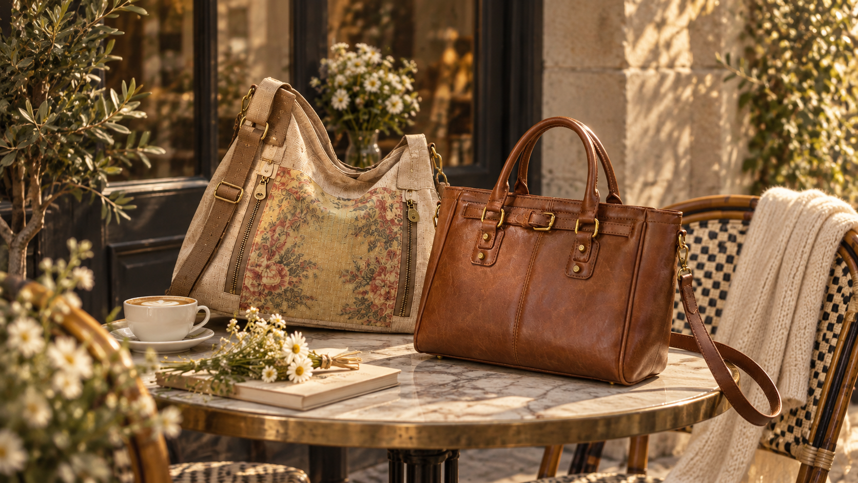 Keeplovely bag leather and hardware detail